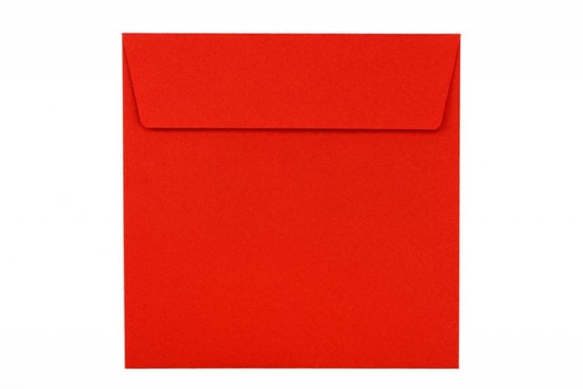 Vierkante enveloppen 160x160 mm, rood