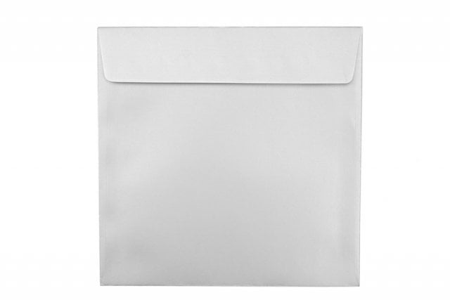 Vierkante enveloppen 160x160 mm, zilver