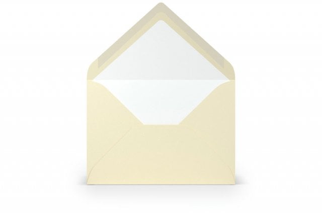 Enveloppen DIN B6, crème gevoerd