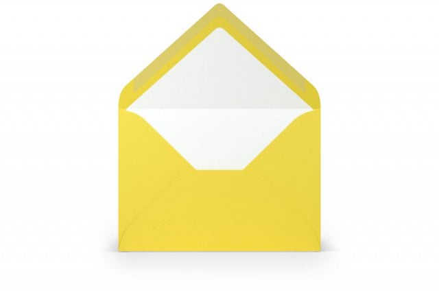 Enveloppen DIN B6, geel gelinieerd