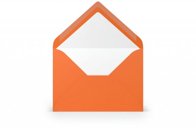 Enveloppen DIN B6, oranje gelinieerd