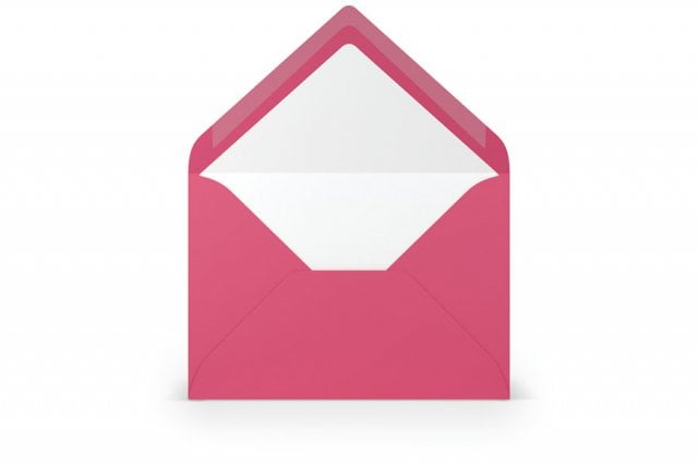 Enveloppen DIN B6, roze gelinieerd