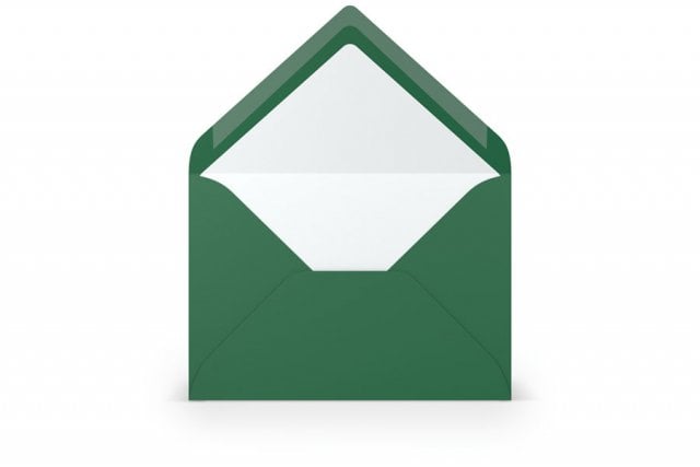 Enveloppen DIN B6, donkergroen gelinieerd