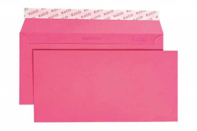 Enveloppen Elco DIN lang+ zelfklevend, Eosin rood
