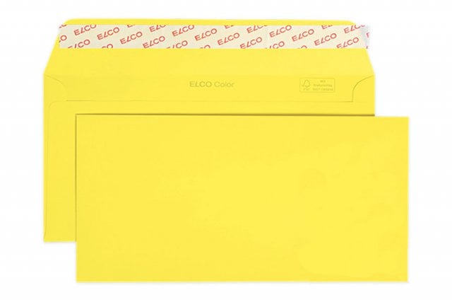 Enveloppen Elco DIN lang+ zelfklevend, intensief geel