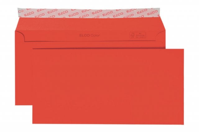Enveloppen Elco DIN lang+ zelfklevend, intensief rood