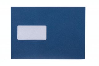 Enveloppen DIN C5 zelfklevend met venster, donkerblauw bedrukt