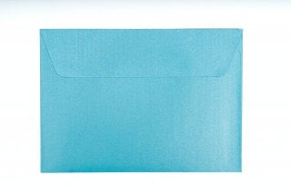 Enveloppen DIN C6 zelfklevend, parelmoer blauw
