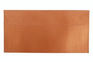Enveloppen DIN lang zelfklevend, parelmoer koper