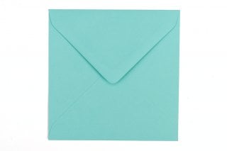 Vierkante enveloppen 130x130 mm, blauwgroen