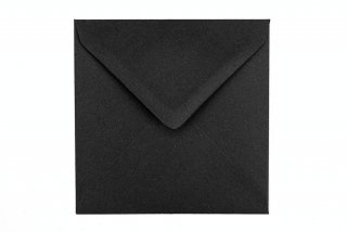Vierkante enveloppen 130x130 mm, zwart