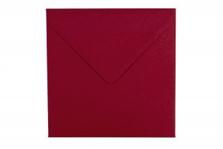 Vierkante enveloppen 155x155 mm, donkerrood
