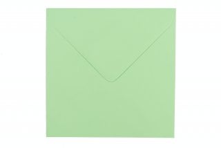 Vierkante envelop 155x155 mm, lichtgroen