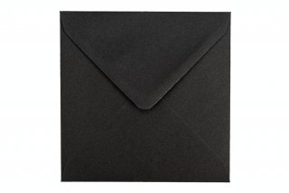 Vierkante enveloppen 155x155 mm, zwart