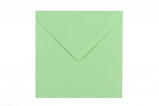 Vierkante enveloppen 130x130 mm, lichtgroen