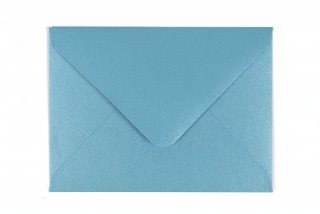 Enveloppen DIN C7, parelmoer blauw