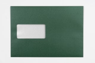 Enveloppen DIN C5 zelfklevend met venster, donkergroen bedrukt