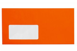 Enveloppen DIN lang met venster, neon rood