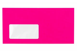 Enveloppen DIN lang met venster, neon roze