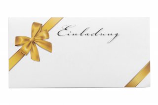 Enveloppen DIN lang, wit met print, uitnodiging