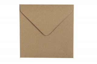 Vierkante enveloppen 140x140 mm, kraftpapier