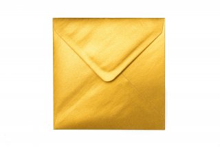 Vierkante enveloppen 140x140 mm, goud