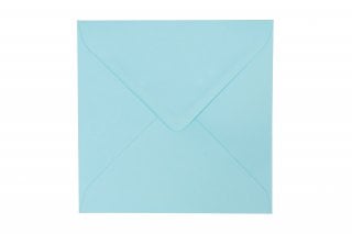 Vierkante envelop 155x155 mm, pastelblauw