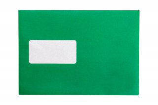 Enveloppen DIN C5 zelfklevend met venster, groene opdruk