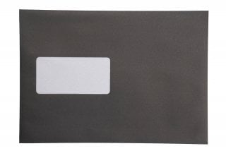 Enveloppen DIN C5 zelfklevend met venster, zwarte opdruk