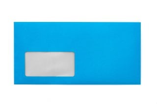 Enveloppen DIN lang+ met venster, blauwdruk