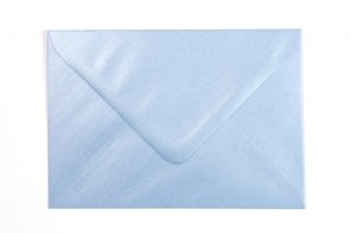 Enveloppen DIN C6, parelmoer lichtblauw