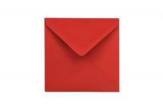 Vierkante enveloppen 130x130 mm, rood