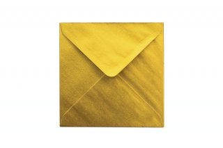 Vierkante enveloppen 130x130 mm, goud