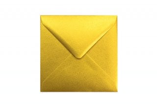 Vierkante enveloppen 155x155 mm, goud