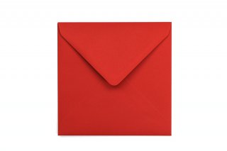 Vierkante envelop 155x155 mm, rood