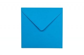 Vierkante envelop 155 x 155 mm, blauw