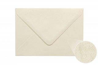 Enveloppen DIN C6, crème, gehamerd structuur