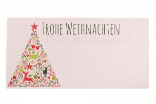 Enveloppen DIN lang, opdruk, kerstboom