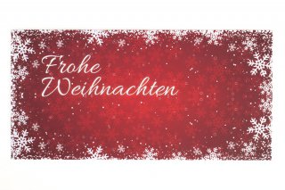 Enveloppen DIN lang, print rood, kerstsneeuw
