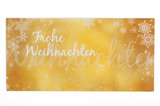 Enveloppen DIN lang, print geel, kerstsneeuw