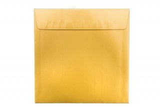 Vierkante enveloppen 160x160 mm, goud