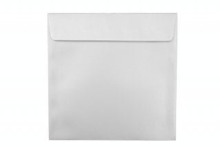 Vierkante enveloppen 160x160 mm, zilver