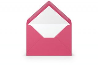 Enveloppen DIN B6, roze gelinieerd