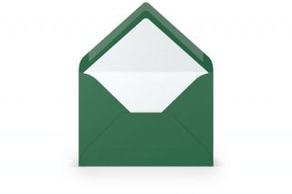Enveloppen DIN B6, donkergroen gelinieerd