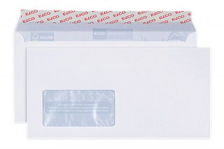 Enveloppen Elco Proclima DIN lang+ klevend, wit met venster